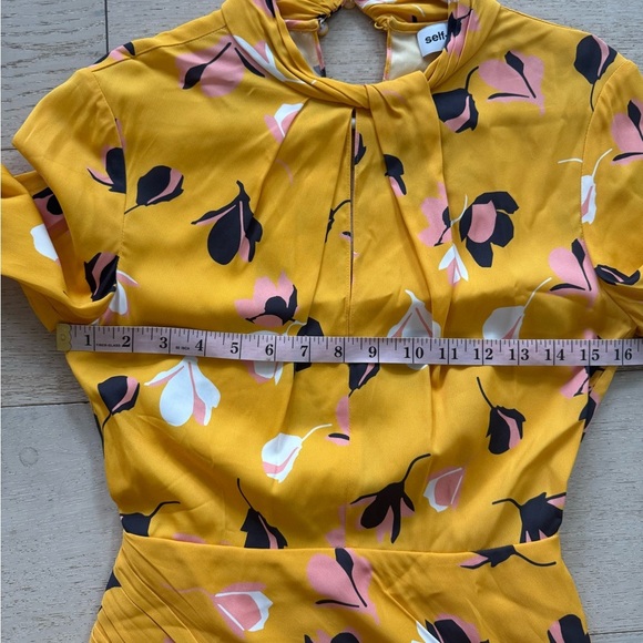 NWOT Self-Portrait Floral Twist Neck Mini Dress 2 - Picture 8 of 13